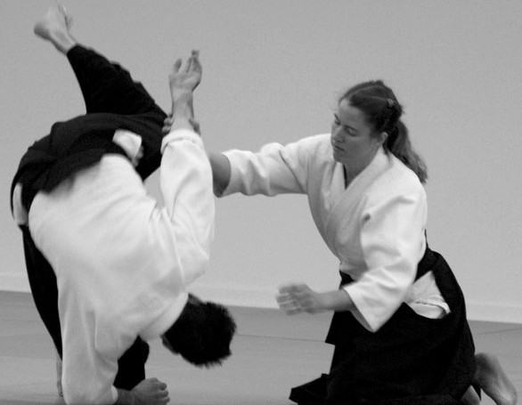 Adult aikido practice at the Midwest Aikido Center