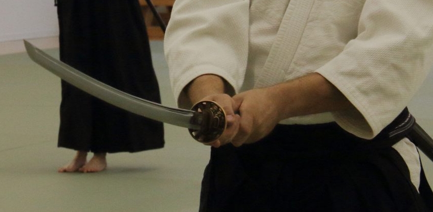 Iaido sword practice at the Midwest Aikido Center